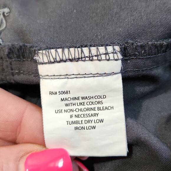 Grey's Anatomy Women's Charcoal Gray Elastic Tie Waistband Scrub Pants Size LG - Picture 10 of 12